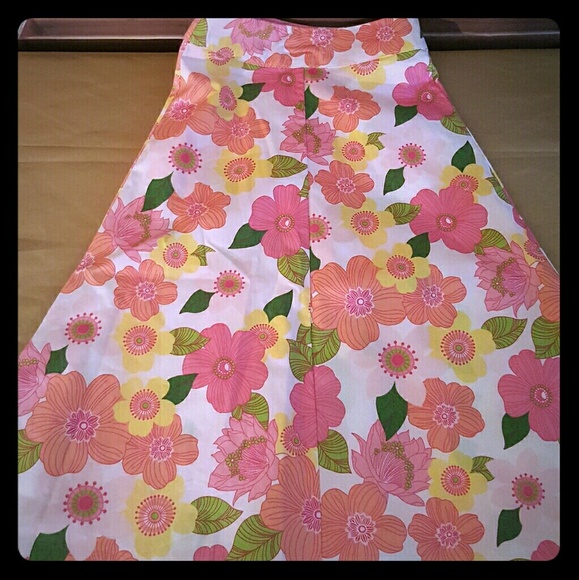St. John's Bay Stretch pink Flower skirt size 16 - Picture 1 of 6